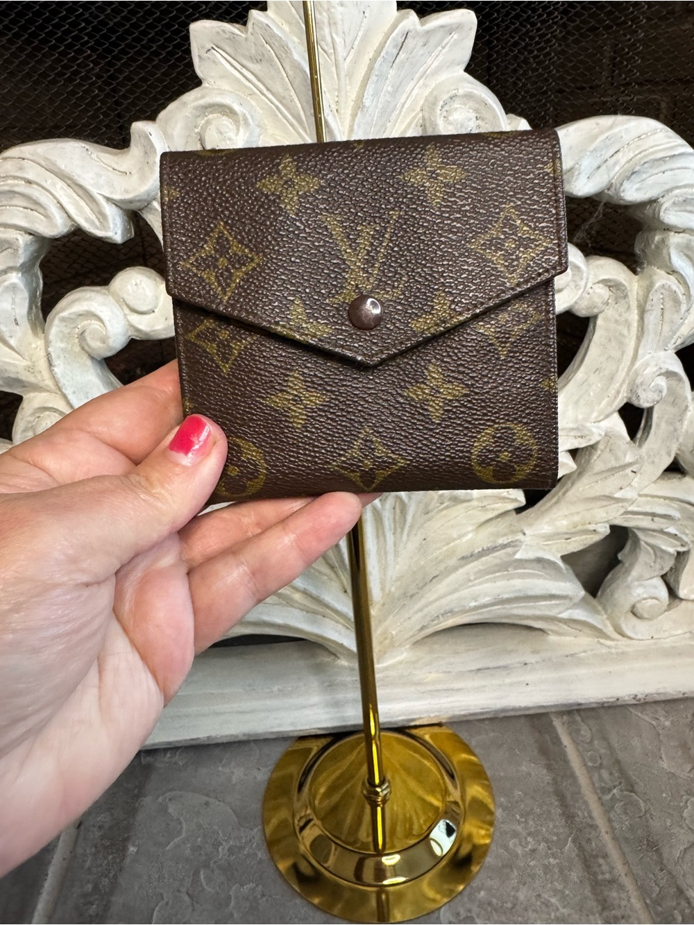 Louis Vuitton Monogram Compact Envelope Wallet with COA